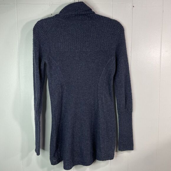 Anthropologie angel of the north womans sweater small blue turtleneck Cowl Neck - Picture 5 of 7